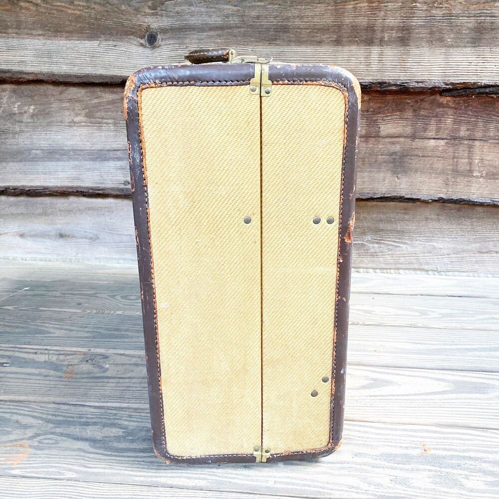 Vintage Tweed Train Case Kleber Luggage - Picture 6 of 8